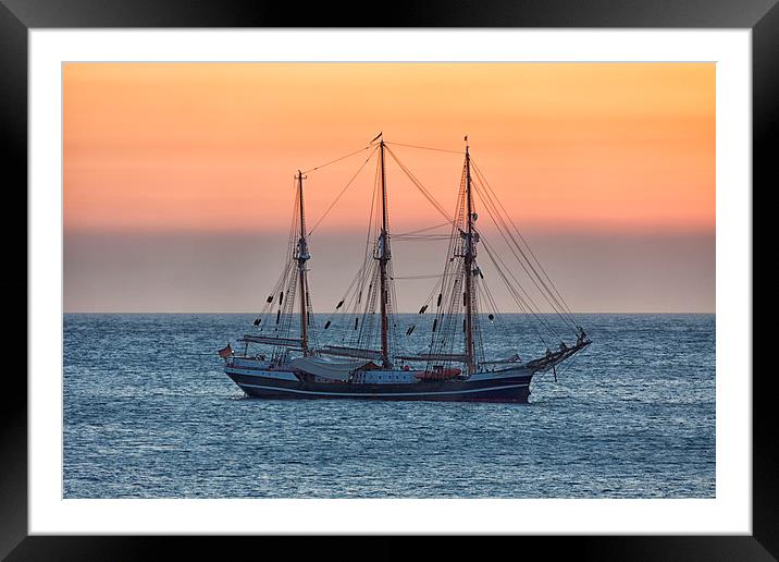  Sailing Ship. Framed Mounted Print by Mark Godden