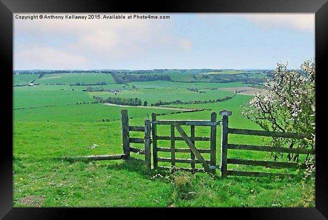  MEON VALLEY VIEW Framed Print by Anthony Kellaway