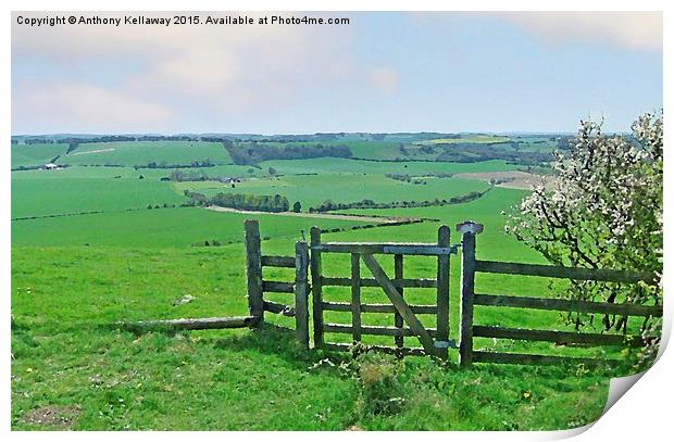  MEON VALLEY VIEW Print by Anthony Kellaway