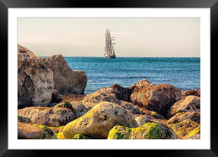   Tall Ship. Framed Mounted Print by Mark Godden