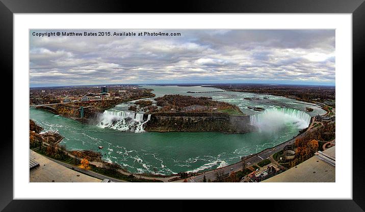  Niagara Falls from Skylon Tower Framed Mounted Print by Matthew Bates