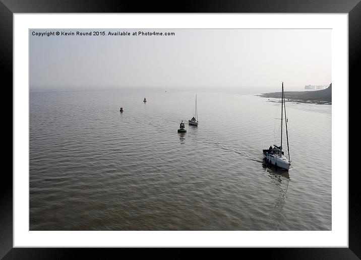 Boats returning Cardiff Framed Mounted Print by Kevin Round