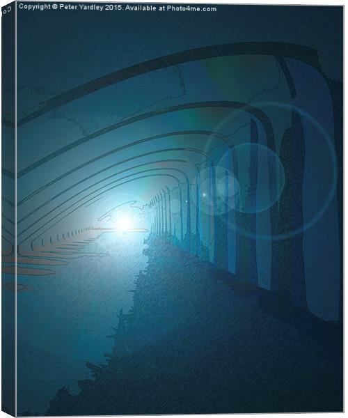  Light At The End Of The Tunnel #1 Canvas Print by Peter Yardley