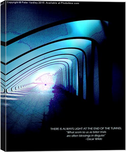 Light At The End Of The Tunnel #2  Canvas Print by Peter Yardley