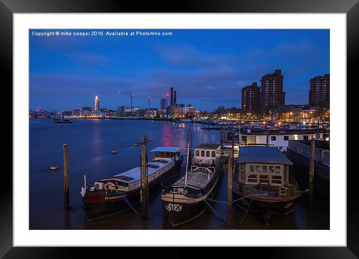  view from Battersea bridge Framed Mounted Print by mike cooper