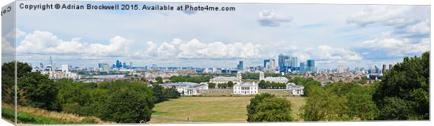  City Skyline from Greenwich Park Canvas Print by Adrian Brockwell