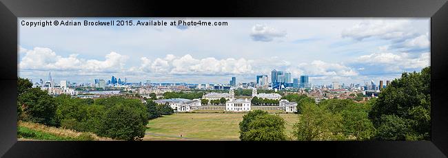  City Skyline from Greenwich Park Framed Print by Adrian Brockwell