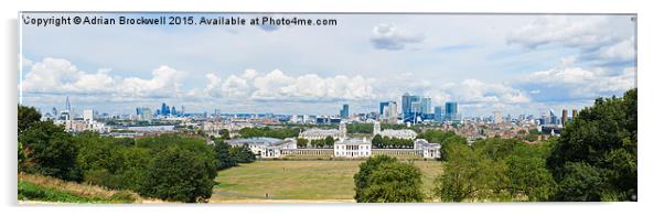  City Skyline from Greenwich Park Acrylic by Adrian Brockwell
