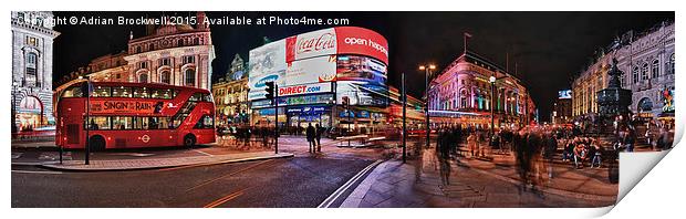 Piccadilly Circus Print by Adrian Brockwell