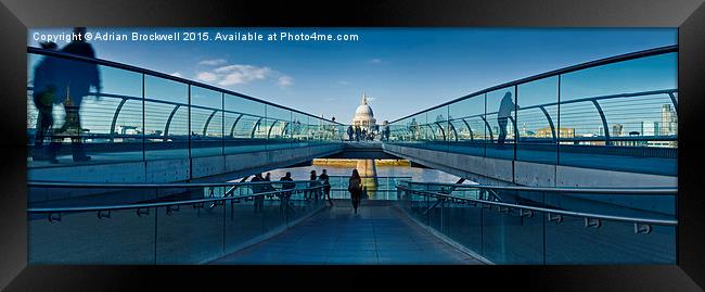 Millennium Bridge Framed Print by Adrian Brockwell