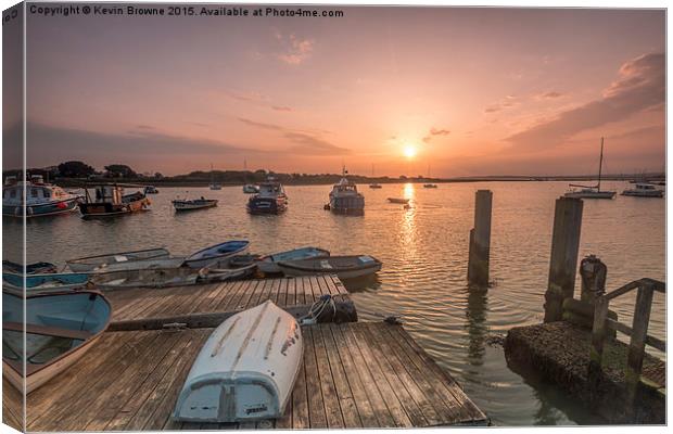 Keyhaven Harbour Sunrise Canvas Print by Kevin Browne