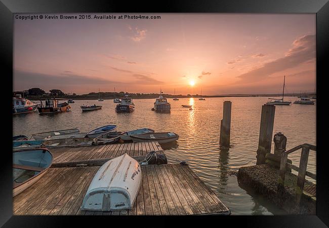 Keyhaven Harbour Sunrise Framed Print by Kevin Browne
