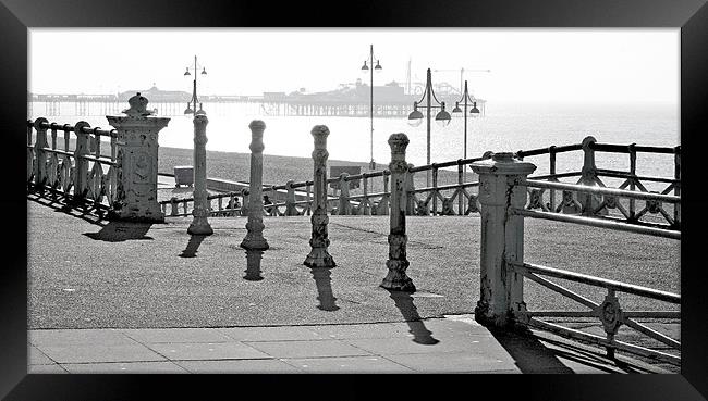 Brighton Promenade and East Pier Framed Print by Diane Griffiths