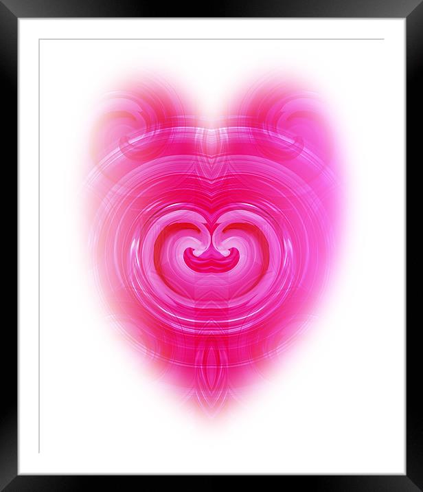 Pink Heart Framed Mounted Print by Pete Holloway