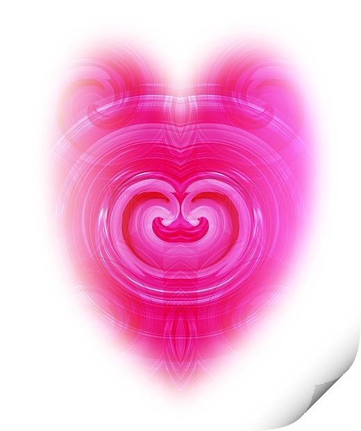 Pink Heart Print by Pete Holloway