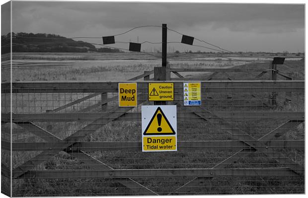 Warning Signs Canvas Print by David Moate