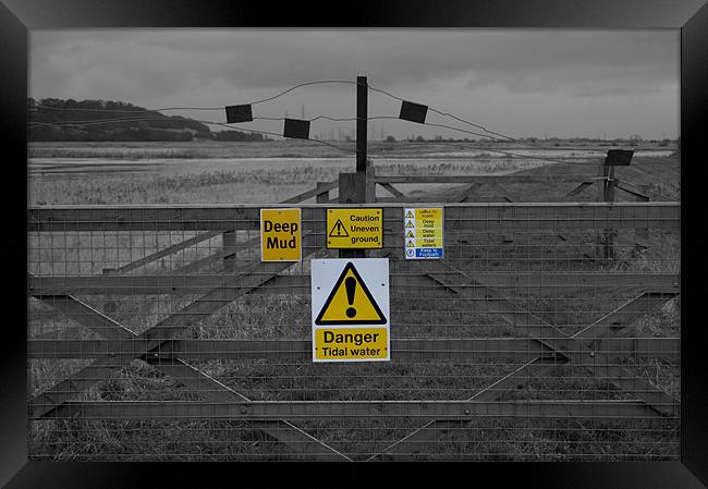 Warning Signs Framed Print by David Moate