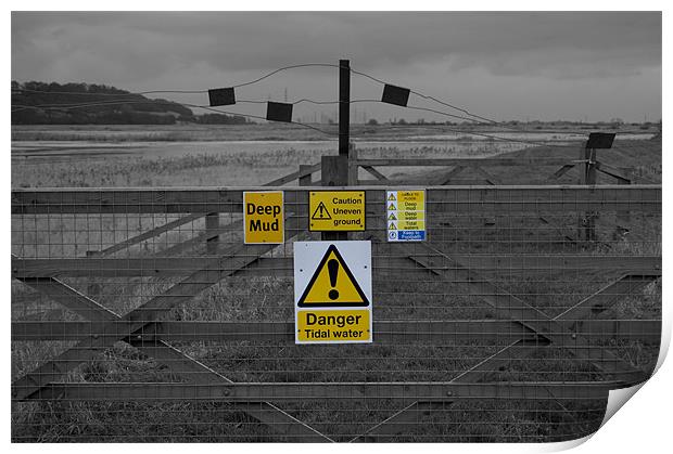 Warning Signs Print by David Moate