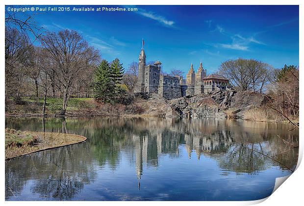 Belvedere Castle and Turtle Pond Print by Paul Fell