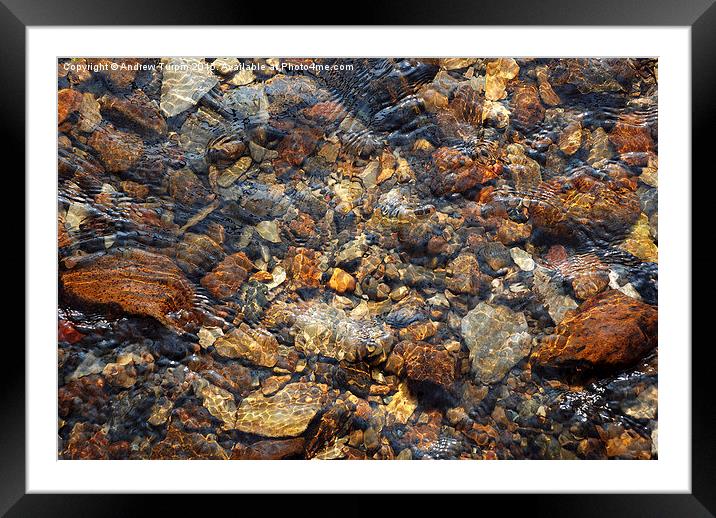  Stones in a Stream Framed Mounted Print by Andrew Turpin
