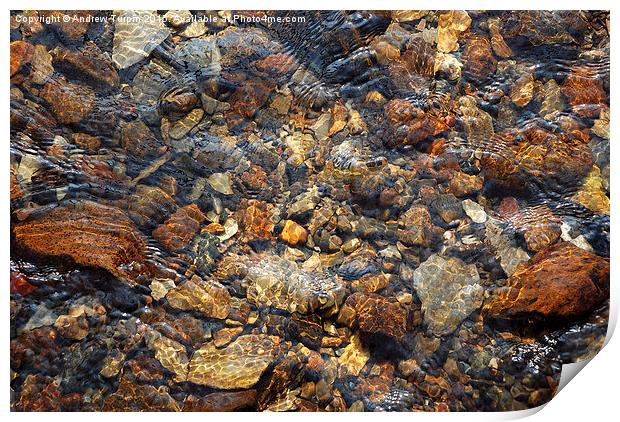  Stones in a Stream Print by Andrew Turpin