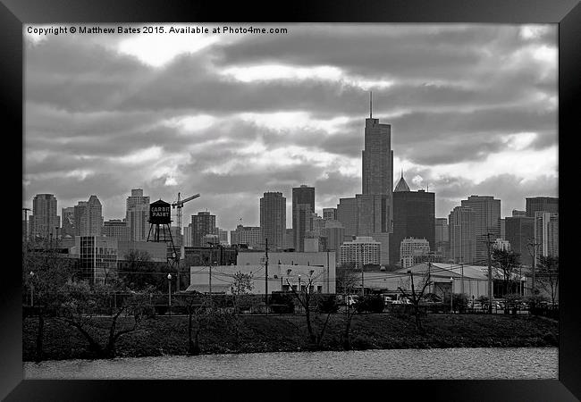  Chicago Skyline Framed Print by Matthew Bates