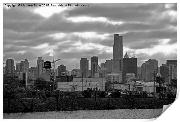  Chicago Skyline Print by Matthew Bates