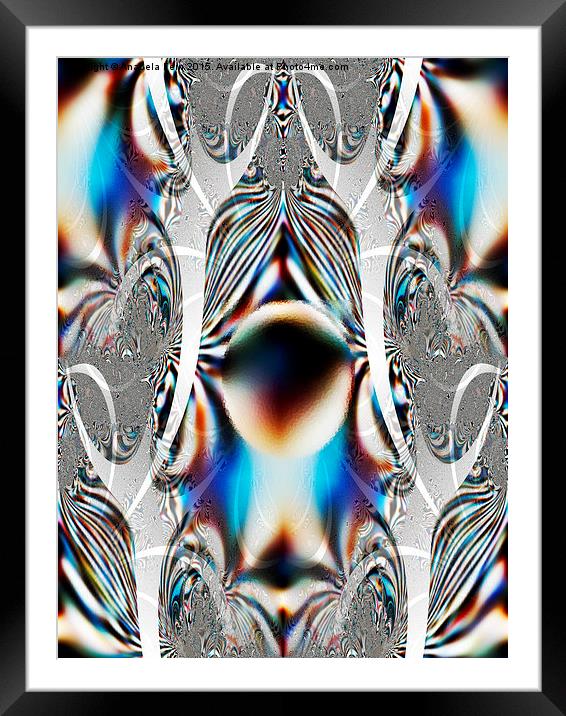  abstract fractal trace Framed Mounted Print by Anabela Fern