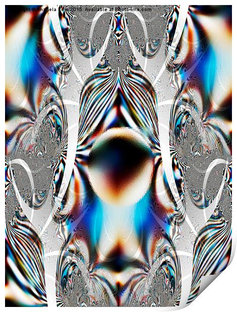  abstract fractal trace Print by Anabela Fern