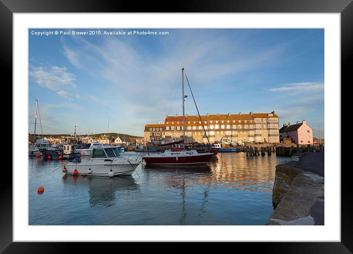  West Bay Harbour  Framed Mounted Print by Paul Brewer