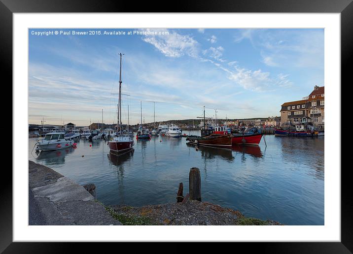 West Bay at Sunset  Framed Mounted Print by Paul Brewer