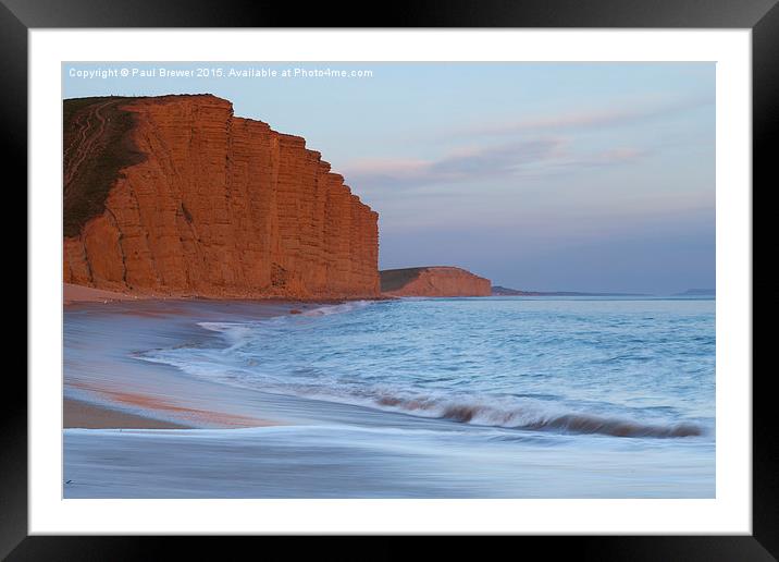  West Bay Cliffs Framed Mounted Print by Paul Brewer