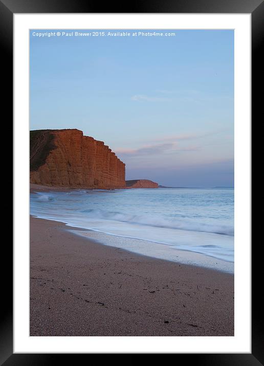 West Bay's Famous Cliffs  Framed Mounted Print by Paul Brewer