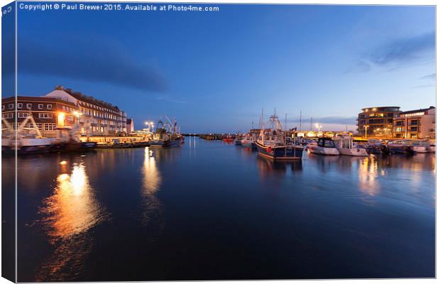  West Bay Harbour after Sunset Canvas Print by Paul Brewer