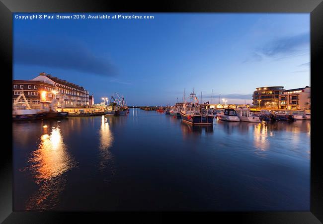  West Bay Harbour after Sunset Framed Print by Paul Brewer