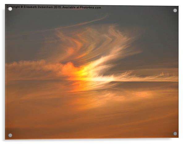  Sundog Clouds in April Acrylic by Elizabeth Debenham