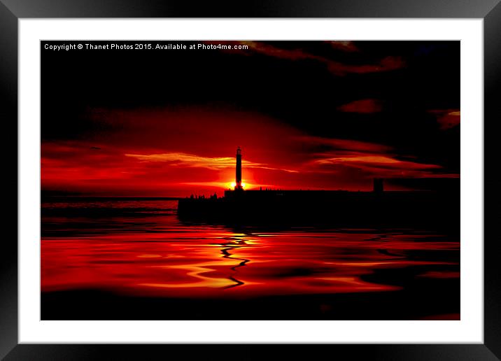  Black and red Framed Mounted Print by Thanet Photos