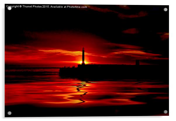 Black and red Acrylic by Thanet Photos