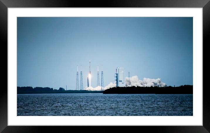 rocket launch Framed Mounted Print by Brent Olson