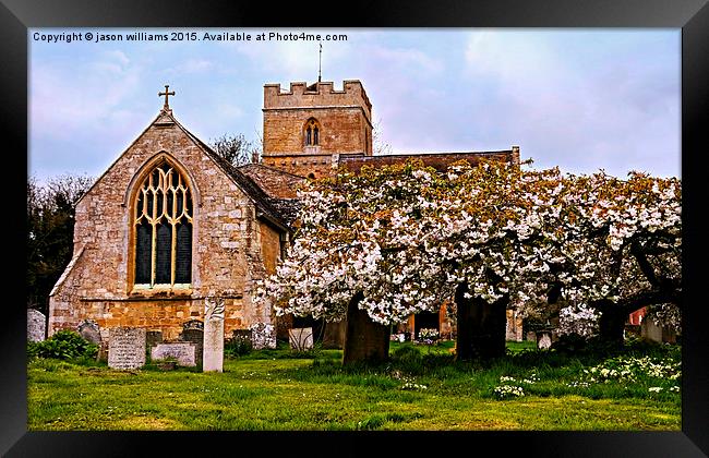 St Peters Church in Spring.  Framed Print by Jason Williams