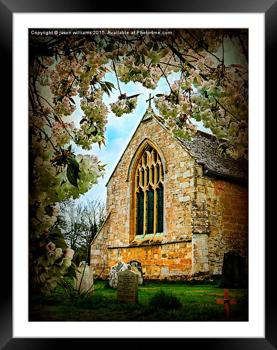 St Peter's Church, Dumbleton.  Framed Mounted Print by Jason Williams