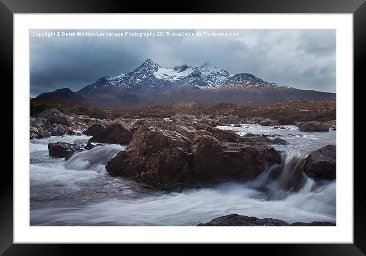 The Cuillins from Sligachan Framed Mounted Print by Derek Whitton