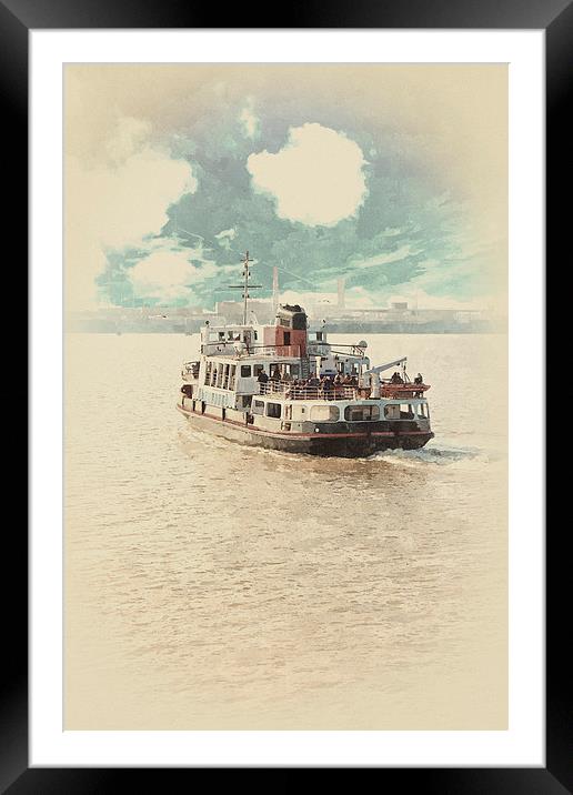 Mersey Ferry Liverpool UK Framed Mounted Print by ken biggs