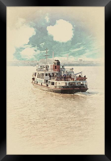 Mersey Ferry Liverpool UK Framed Print by ken biggs