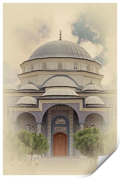 Turkish mosque antique style Print by ken biggs