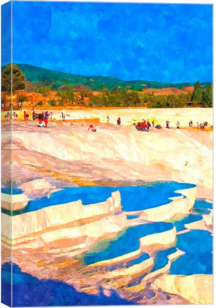 Pamukkale Turkey Canvas Print by ken biggs