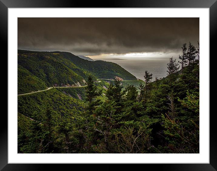 Stormy Skyline, Cape Breton, Canada Framed Mounted Print by Mark Llewellyn