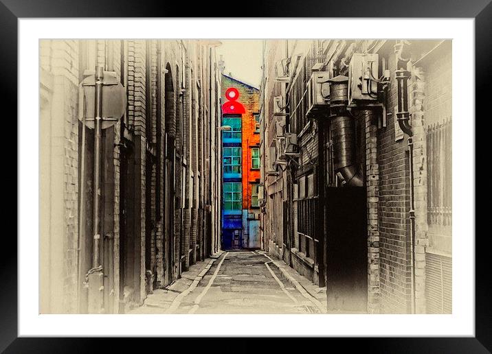  inner city back alleyway Framed Mounted Print by ken biggs