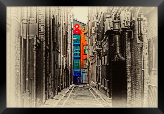  inner city back alleyway Framed Print by ken biggs