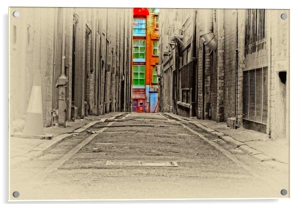 an inner city back alleyway Acrylic by ken biggs